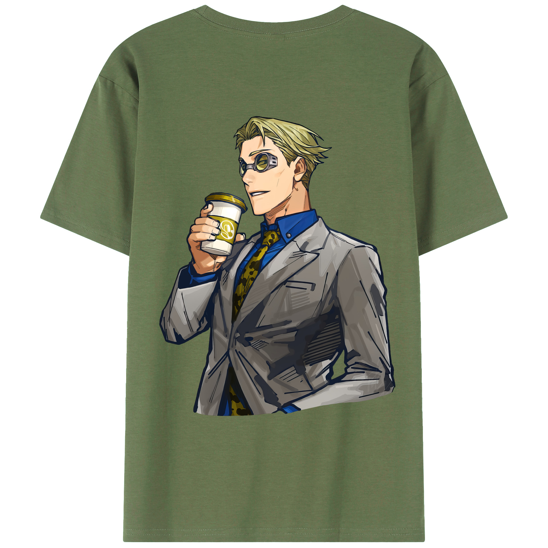 （画像用） 呪術廻戦 Jujutsu Kaisen 綿100％ メンズ半袖Tシャツ（バックプリント） 通気性